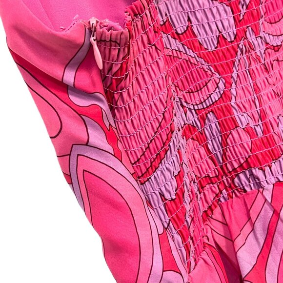 Show Me Your MuMu Cosmopolitan Candy Hearts Midi Dress Sleeveless Tiered Maxi XS - Picture 10 of 13